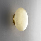 Alabaster Oval Ceiling Lamp - ∅ 7.9″ x H 3.9″Brass & WhiteWarm LightBlushlighting