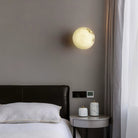 Alabaster Oval Ceiling Lamp - ∅ 7.9″ x H 3.9″Brass & WhiteWarm LightBlushlighting