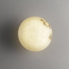 Alabaster Oval Ceiling Lamp - ∅ 7.9″ x H 3.9″Brass & WhiteWarm LightBlushlighting