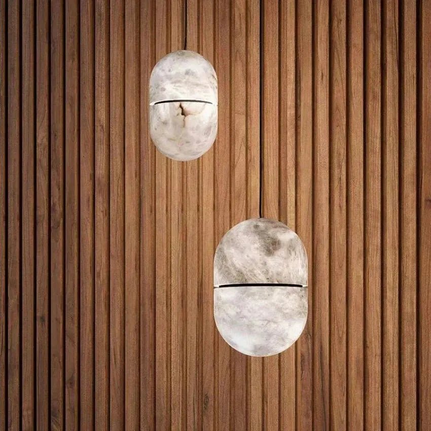 Alabaster Oval Pendant 5.9" D 7.1" D - 5.9" DBlushlighting