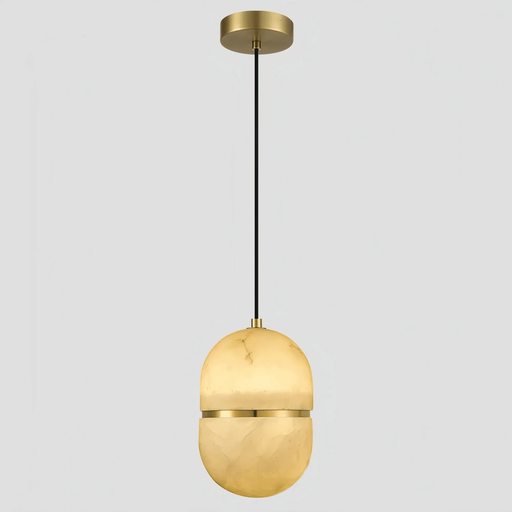 Alabaster Oval Pendant 5.9" D 7.1" D - 5.9" DBlushlighting