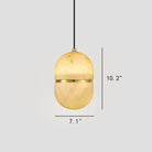 Alabaster Oval Pendant 5.9" D 7.1" D - Blushlighting