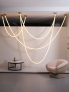Alabaster Pearl Necklace Chandelier-Chandelier-Blushlighting-Blushlighting