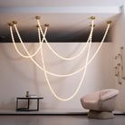 Alabaster Pearl Necklace Chandelier-Chandelier-Blushlighting-Blushlighting