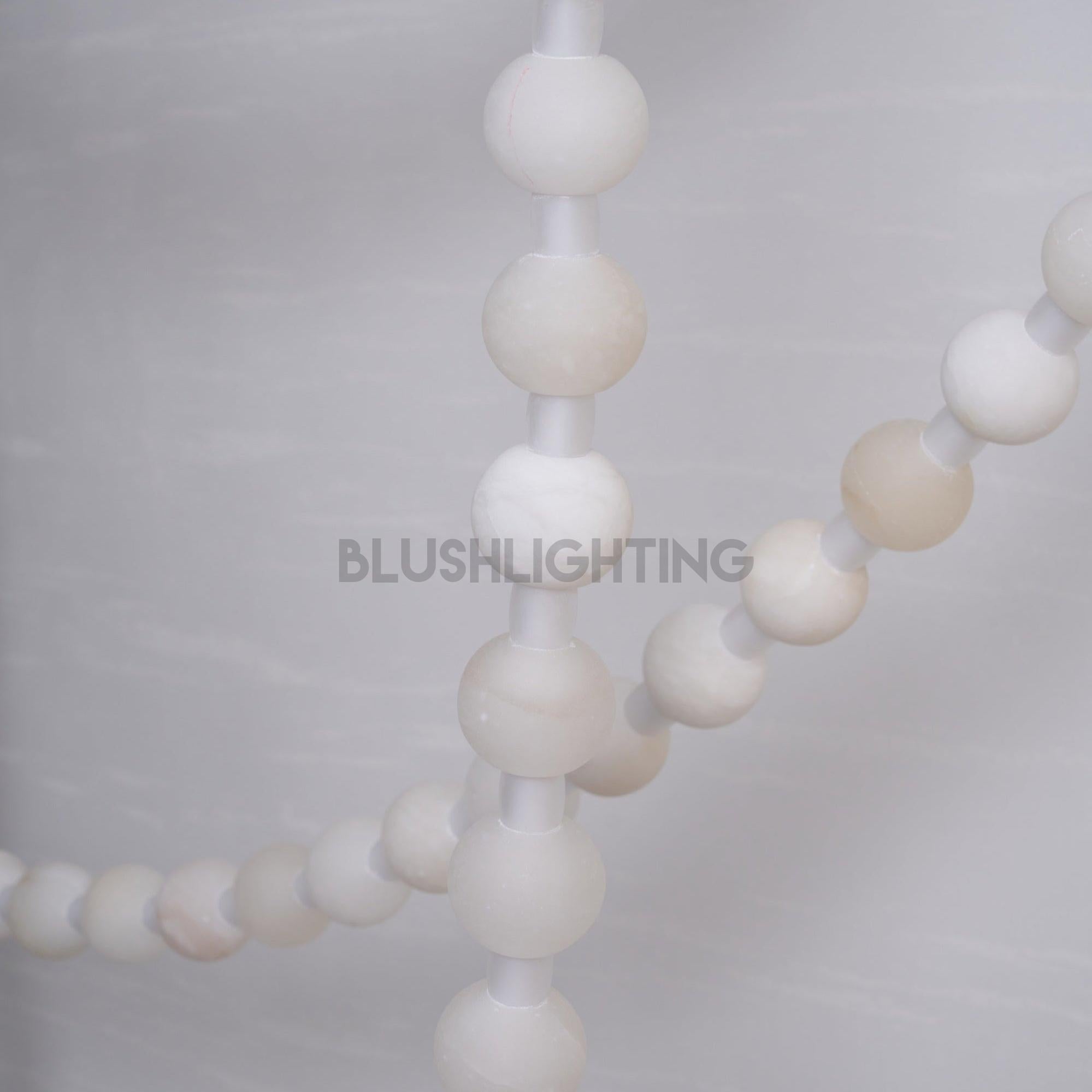 Alabaster Pearl Necklace Chandelier-Chandelier-Blushlighting-Blushlighting