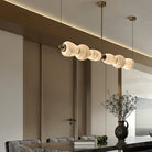 Alabaster Pebble Linear Chandelier-Chandelier-Blushlighting-Blushlighting