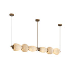 Alabaster Pebble Linear Chandelier-Chandelier-Blushlighting-Blushlighting
