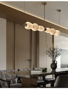 Alabaster Pebble Linear Chandelier-Chandelier-Blushlighting-Blushlighting