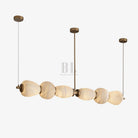 Alabaster Pebble Linear Chandelier - L 53.1″ x W 5.5″ x H 59.1″Gold & WhiteWarm LightBlushlighting