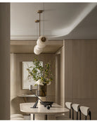 Alabaster Pebble Linear Chandelier - L 53.1″ x W 5.5″ x H 59.1″Gold & WhiteWarm LightBlushlighting