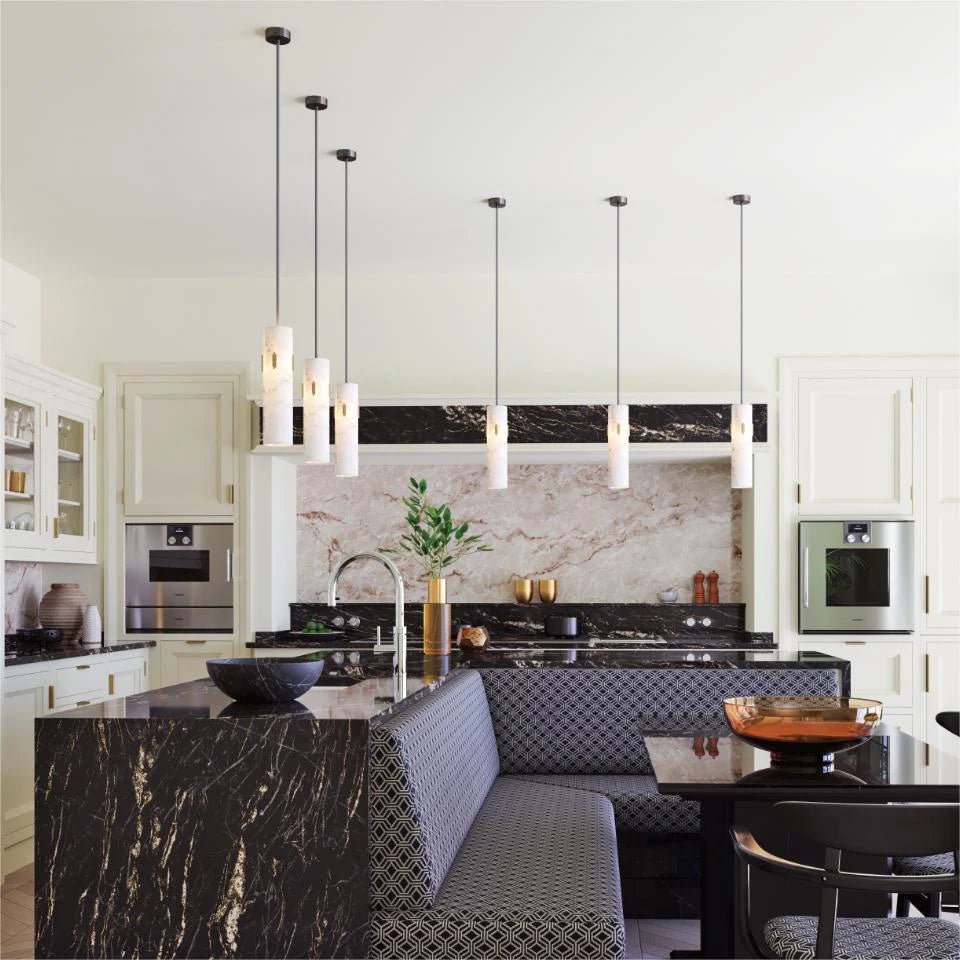 Alabaster Pendant Light with Deco - Blushlighting