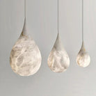 Alabaster Rain Pendant Lighting, Dining Table Pendant - 7" D x 13.4" HBlushlighting