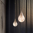 Alabaster Rain Pendant Lighting, Dining Table Pendant - 7" D x 13.4" HBlushlighting