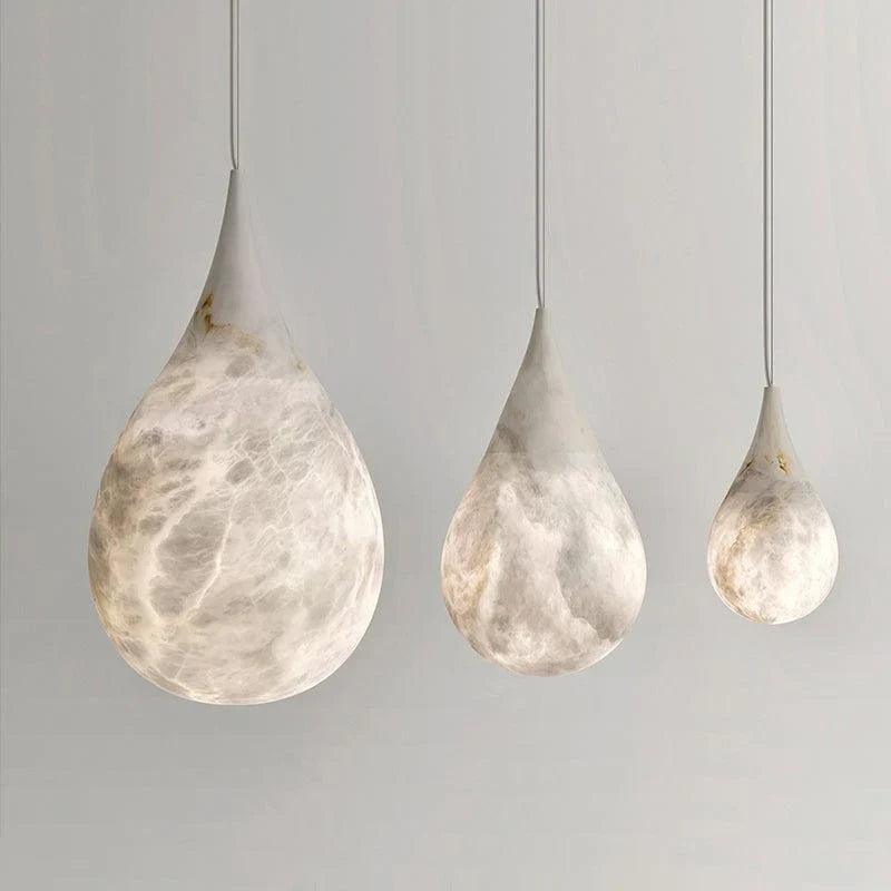 Alabaster Rain Pendant Lighting, Dining Table Pendant-Chandelier-Blushlighting