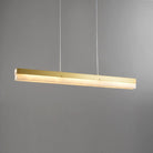 Alabaster Simple Kitchen Island Linear Chandelier-Chandelier-Blushlighting-39.37"L*2.36"W*2.36"H-Brass-Blushlighting