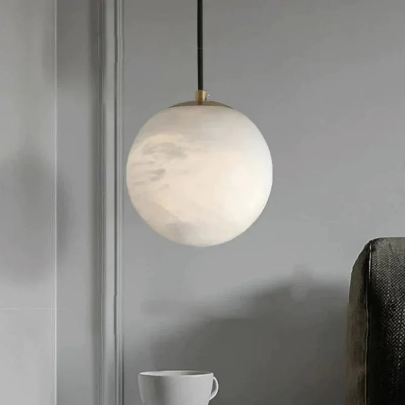Alabaster Spherical Pendant Light - Blushlighting
