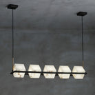 Alabaster Square Box Chandelier with 4/5/6/8/9 heads-Blushlighting