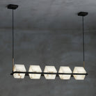 Alabaster Square Box Chandelier with 4/5/6/8/9 heads - 9 Heads L 41.3" x W 41.3" x H 17.7" / L 105cm x W 105cm x H 45cmBrass & Black & WhiteBlushlighting