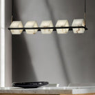 Alabaster Square Box Chandelier with 4/5/6/8/9 heads - 9 Heads L 41.3" x W 41.3" x H 17.7" / L 105cm x W 105cm x H 45cmBrass & Black & WhiteBlushlighting