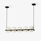 Alabaster Square Box Chandelier with 4/5/6/8/9 heads - 9 Heads L 41.3" x W 41.3" x H 17.7" / L 105cm x W 105cm x H 45cmBrass & Black & WhiteBlushlighting