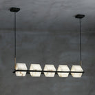 Alabaster Square Box Chandelier with 4/5/6/8/9 heads-Blushlighting