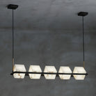Alabaster Square Box Chandelier with 4/5/6/8/9 heads-Blushlighting