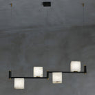 Alabaster Square Box Chandelier with 4/5/6/8/9 heads-Blushlighting