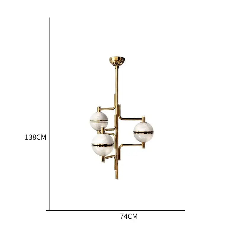 Alabaster Suspension Chandelier - Blushlighting