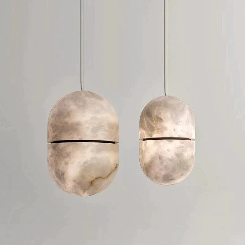 Alabaster Symmetry Pendant Light, Island Mini Pendant Light-Blushlighting