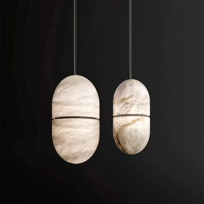 Alabaster Symmetry Pendant Light, Island Mini Pendant Light-Blushlighting