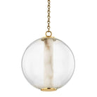 Alabaster Tube Glass Globe Pendant - Blushlighting