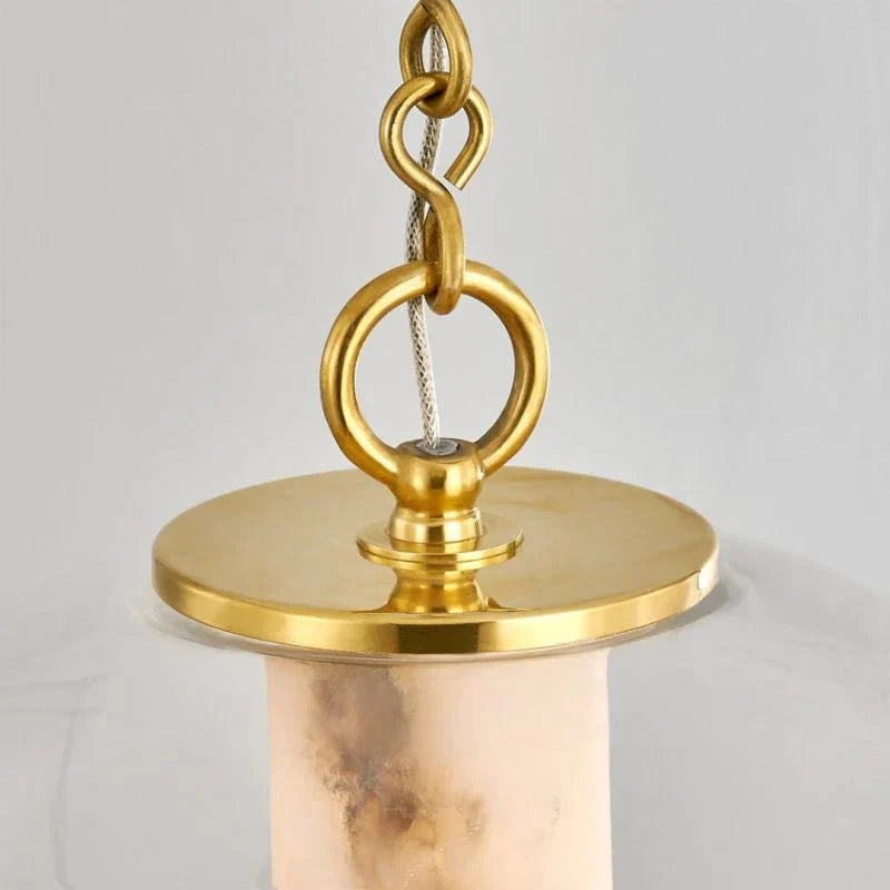 Alabaster Tube Glass Globe Pendant - Blushlighting