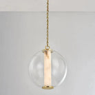 Alabaster Tube Glass Globe Pendant - Blushlighting
