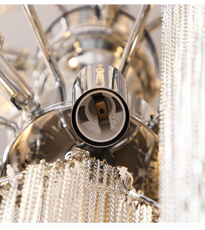 Alana Aluminum Chain Tassel Long Branch Chandelier Light 35"-Blushlighting