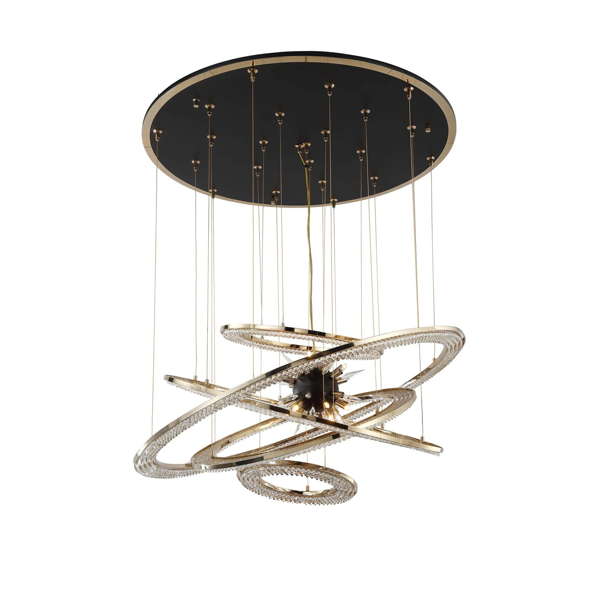 Aleron Crystal Ring Sputnik Chandelier - 35"w x 37"hBlushlighting