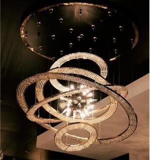 Aleron Crystal Ring Sputnik Chandelier - 47"w x 47"hBlushlighting