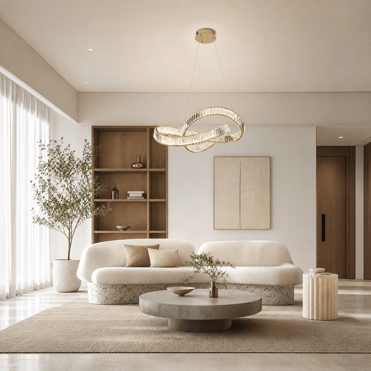 Aletta Slim Halo Chandelier - Φ600*H80mmBlushlighting