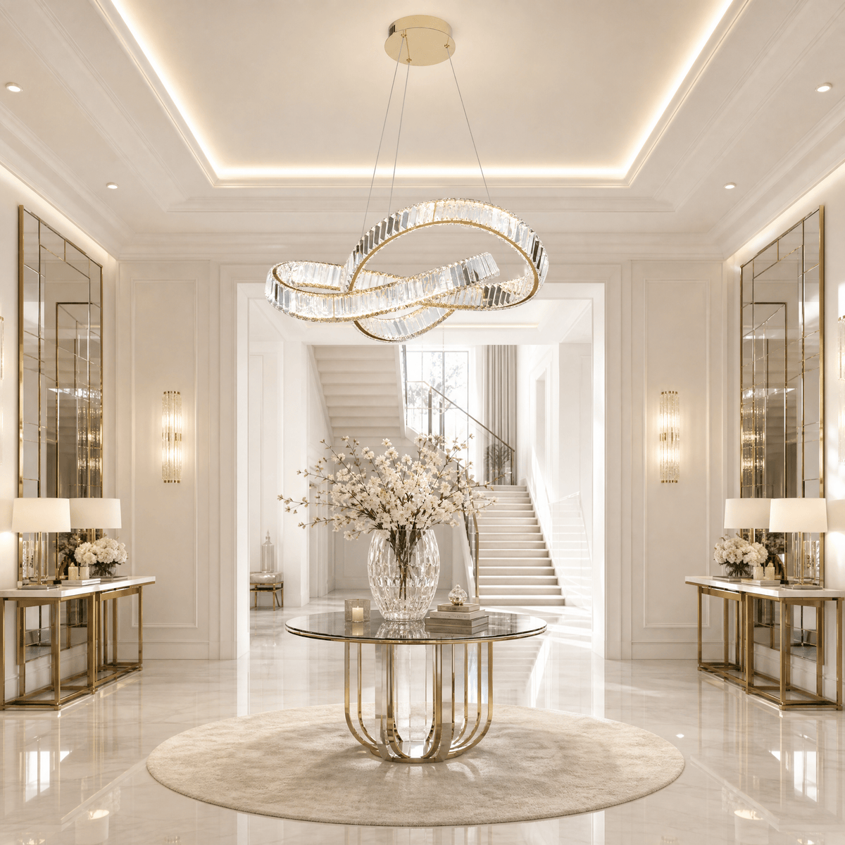 Aletta Slim Halo Chandelier - Φ800*H80mmBlushlighting