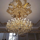 Allumage Extra Wide Classic Crystal Chandelier - 24" Width x 22" Height 6 LightsGoldClear CrystalBlushlighting