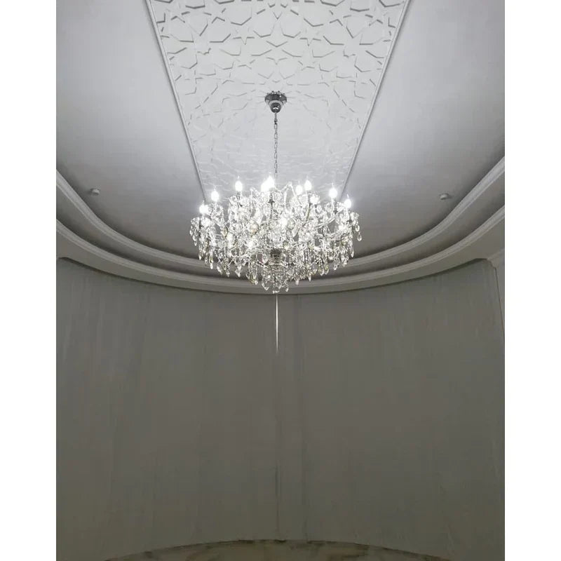 Allumage Extra Wide Classic Crystal Chandelier - 24" Width x 22" Height 6 LightsGoldClear CrystalBlushlighting