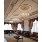 Allumage Extra Wide Classic Crystal Chandelier - 24" Width x 22" Height 6 LightsGoldClear CrystalBlushlighting
