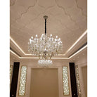 Allumage Extra Wide Classic Crystal Chandelier - 24" Width x 22" Height 6 LightsGoldClear CrystalBlushlighting