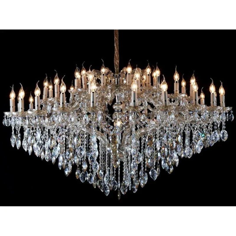 Allumage Extra Wide Classic Crystal Chandelier - 24" Width x 22" Height 6 LightsGoldClear CrystalBlushlighting