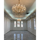 Allumage Extra Wide Classic Crystal Chandelier - 24" Width x 22" Height 6 LightsGoldClear CrystalBlushlighting