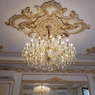 Allumage Extra Wide Classic Crystal Chandelier - 24" Width x 22" Height 6 LightsGoldClear CrystalBlushlighting