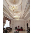 Allumage Extra Wide Classic Crystal Chandelier - 24" Width x 22" Height 6 LightsGoldClear CrystalBlushlighting