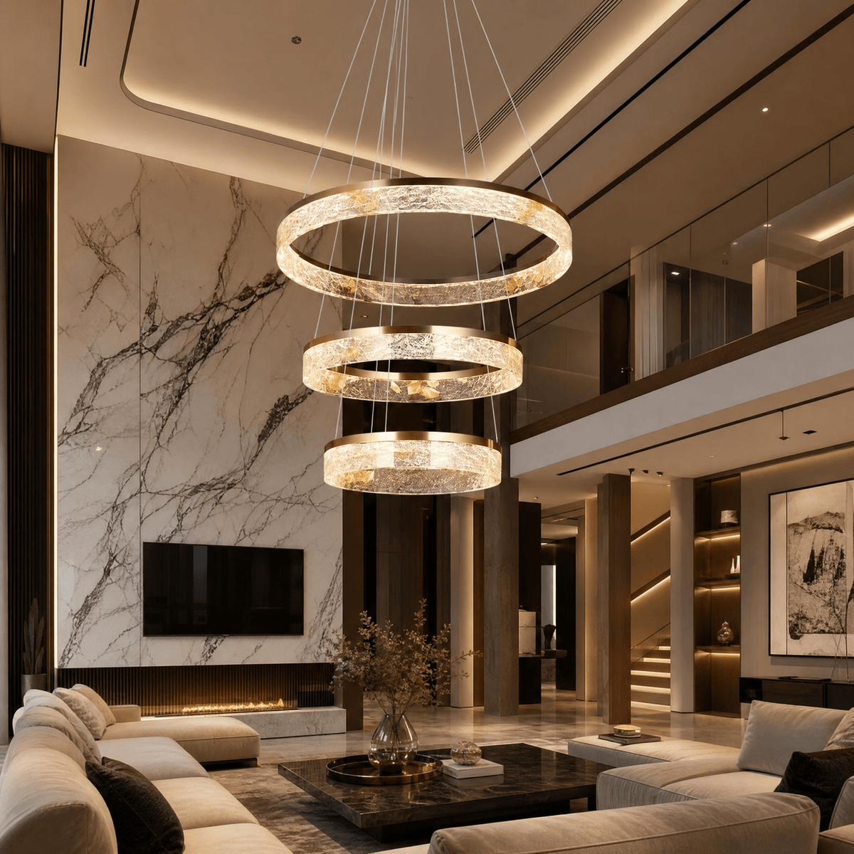 Alps Modern Sculptural Ring Chandelier - Blushlighting