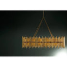 Althely 10 Lights Rectangle Pendant Chandelier - GoldBlushlighting