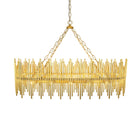 Althely 10 Lights Rectangle Pendant Chandelier - GoldBlushlighting