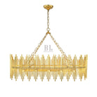 Althely 10 Lights Rectangle Pendant Chandelier - GoldBlushlighting